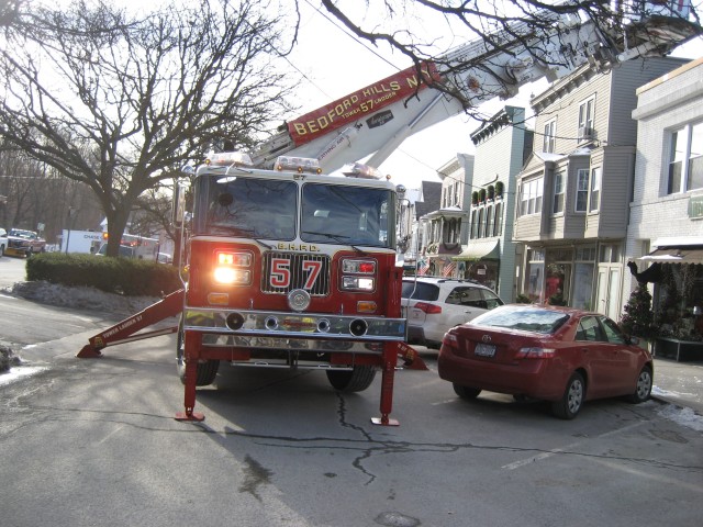 Tower Ladder 57 operates on Katonah ave